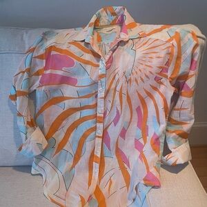 Maeve Multicolor Abstract Shirt XS
